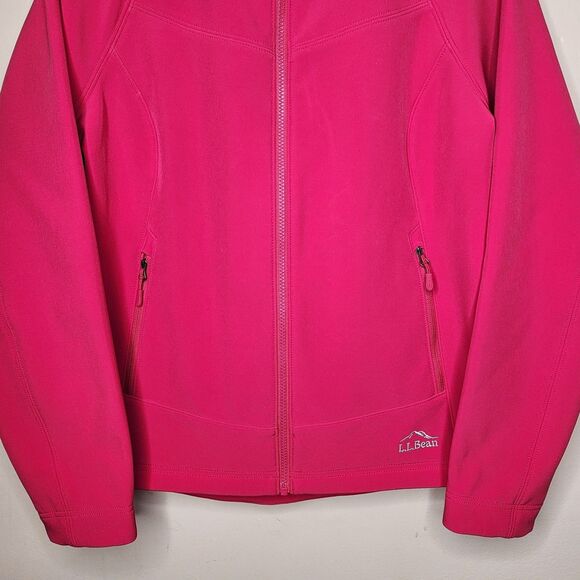 LL Bean Pathfinder Softshell Jacket Pink Womens Small Athletic Gorpcore Zip Up - Picture 4 of 15